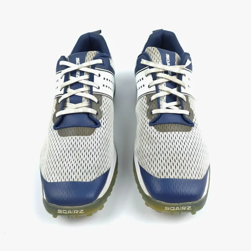 SQAIRZ Speed Mesh Golf Shoes Performance Sneaker White Blue Athletic Sporty 11.5